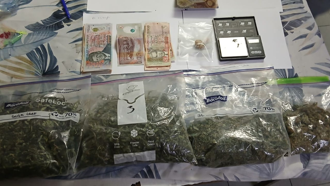 saisie de quatre sachets contenant 351 grammes de cannabis