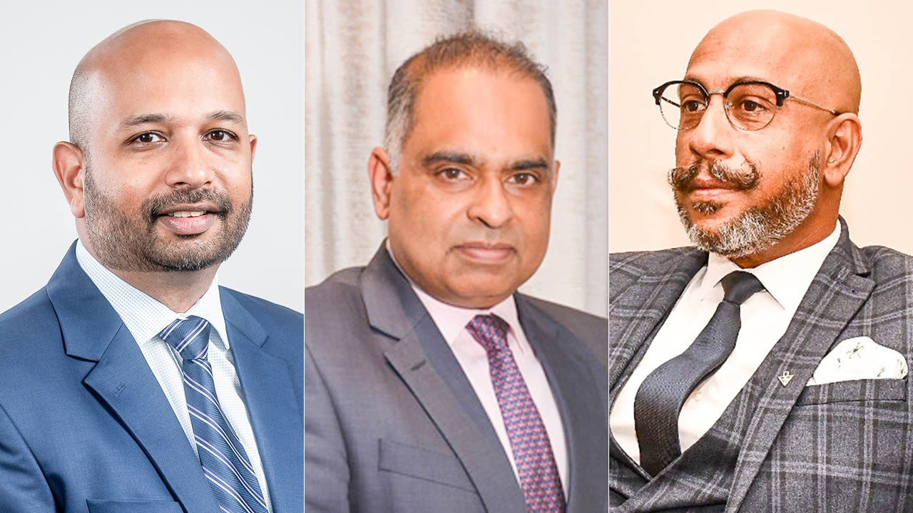 Neerish Chooramun, Ashok Sonah et Amit Bakhirta.