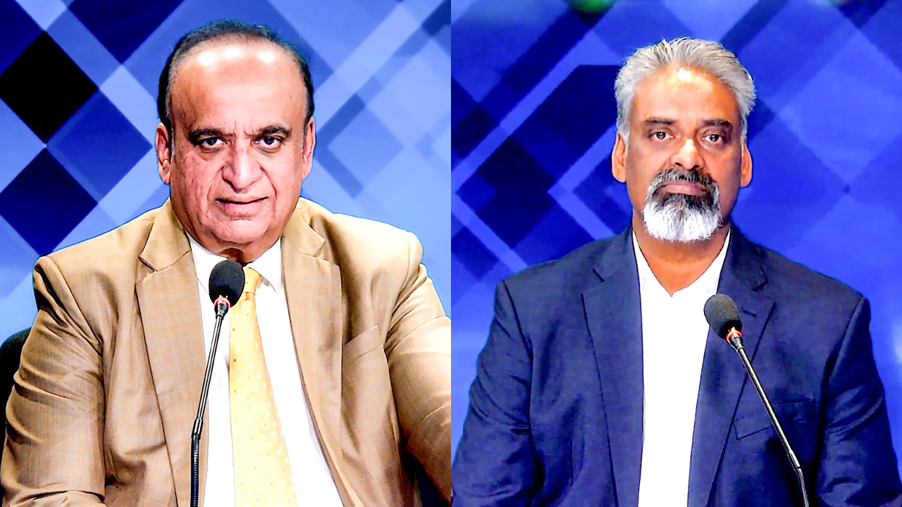 Rajen Narsinghen, Junior Minister et constitutionnaliste. Maneesh Gobin, ancien Attorney General.