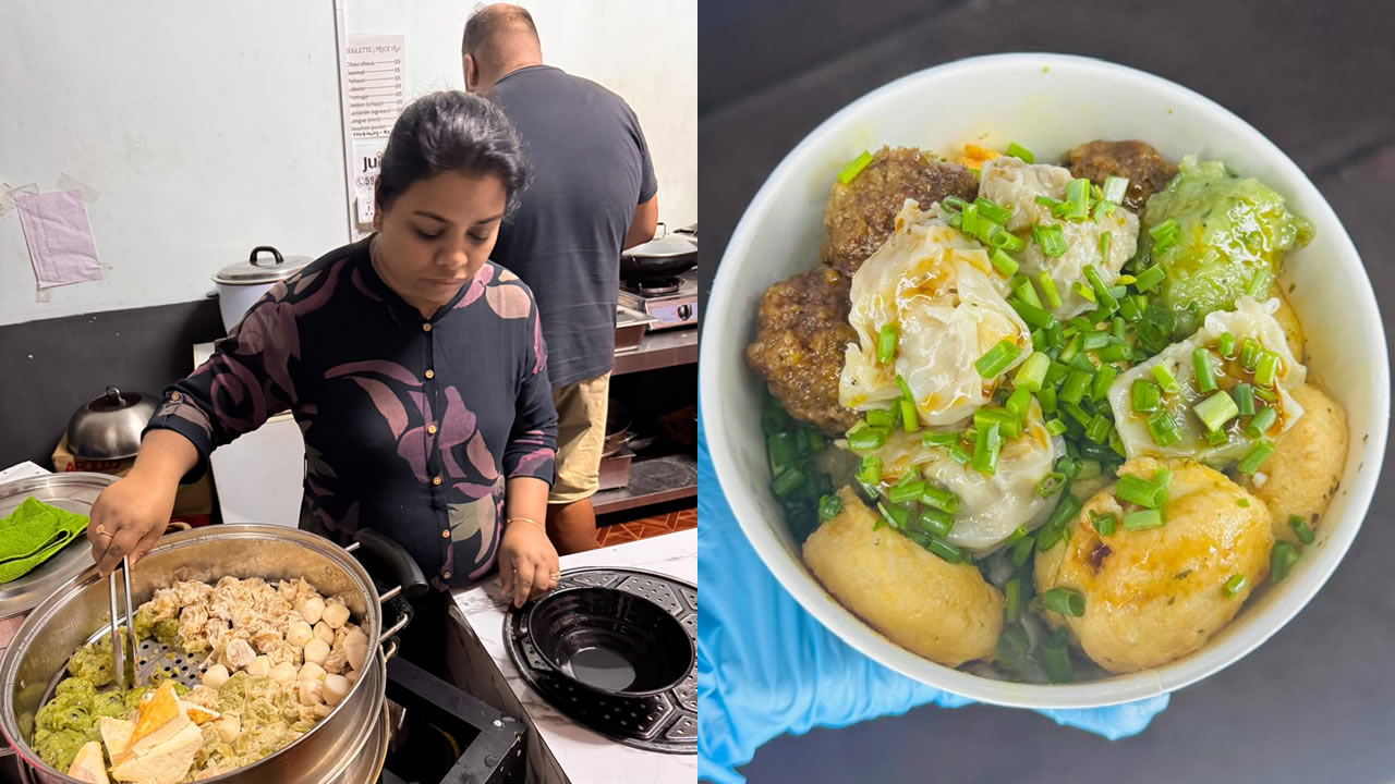 Yajna Soraya Beharee prépare son bouillon avant le service. Chou-chou, poisson ou fromage : des saveurs qui séduisent les amateurs de boulettes.