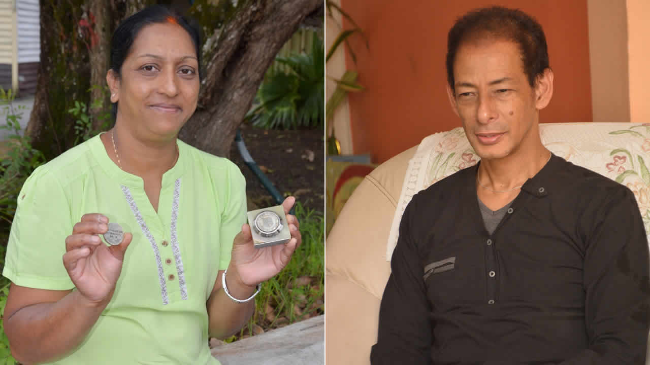 Hemwantee Cheddy et Gilbert Marie