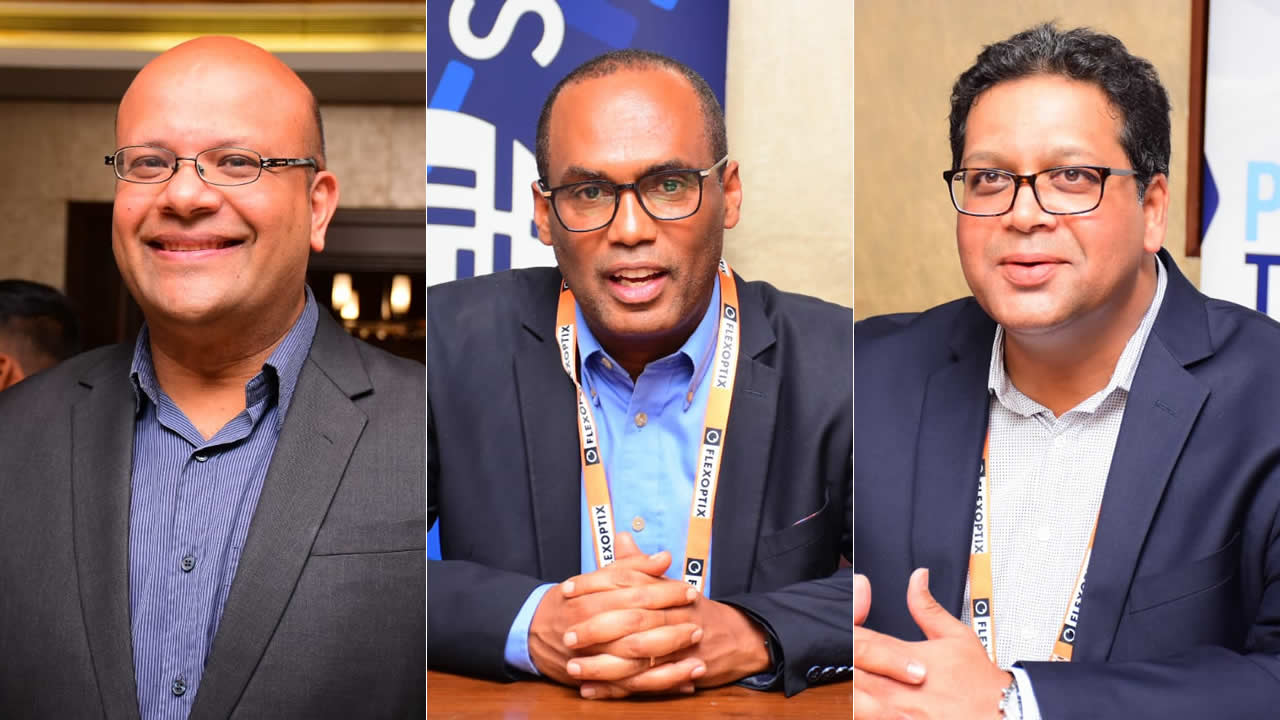 Avinash  Meetoo, Dawit Bekele et Dev Hurkoo.