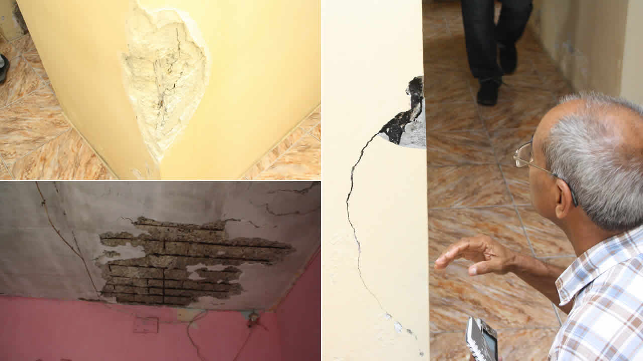 Maisons endommagées à Cassis