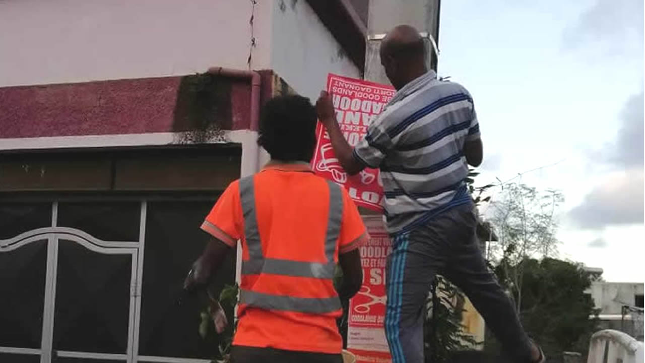 Des partisans, à Goodlands.