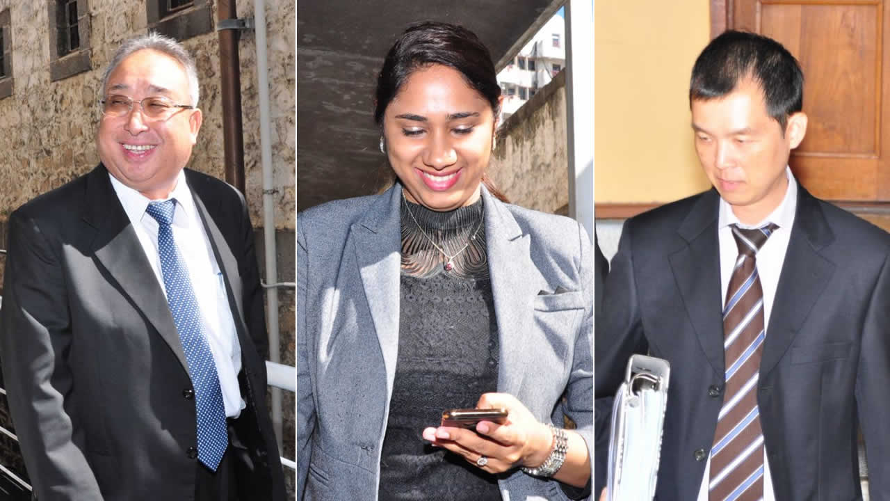 Georges Chung, Tawheen Choomka et Kim Low Chat Kong.