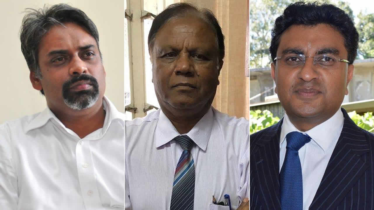 Maneesh Gobin, Pushpaduth Jugnarain et Yatin Varma