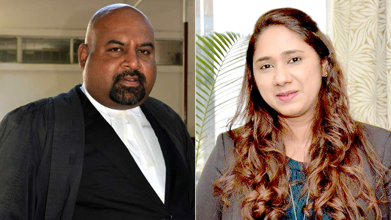 L’avocat Neelkanth Dulloo et L’avocate Tawheen Choomka.
