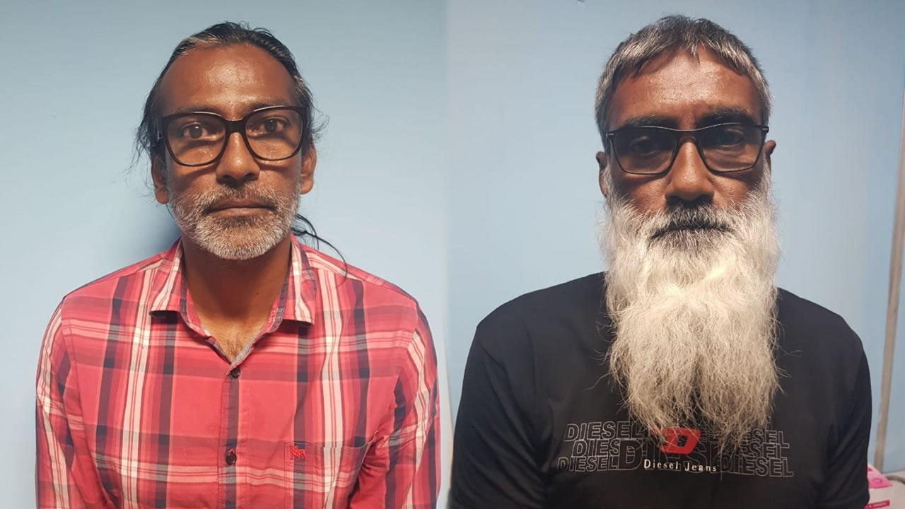 Ahmed Abbass Beekawa et Sheik Mohammud Aboo Bakar Siddick Beekawa.