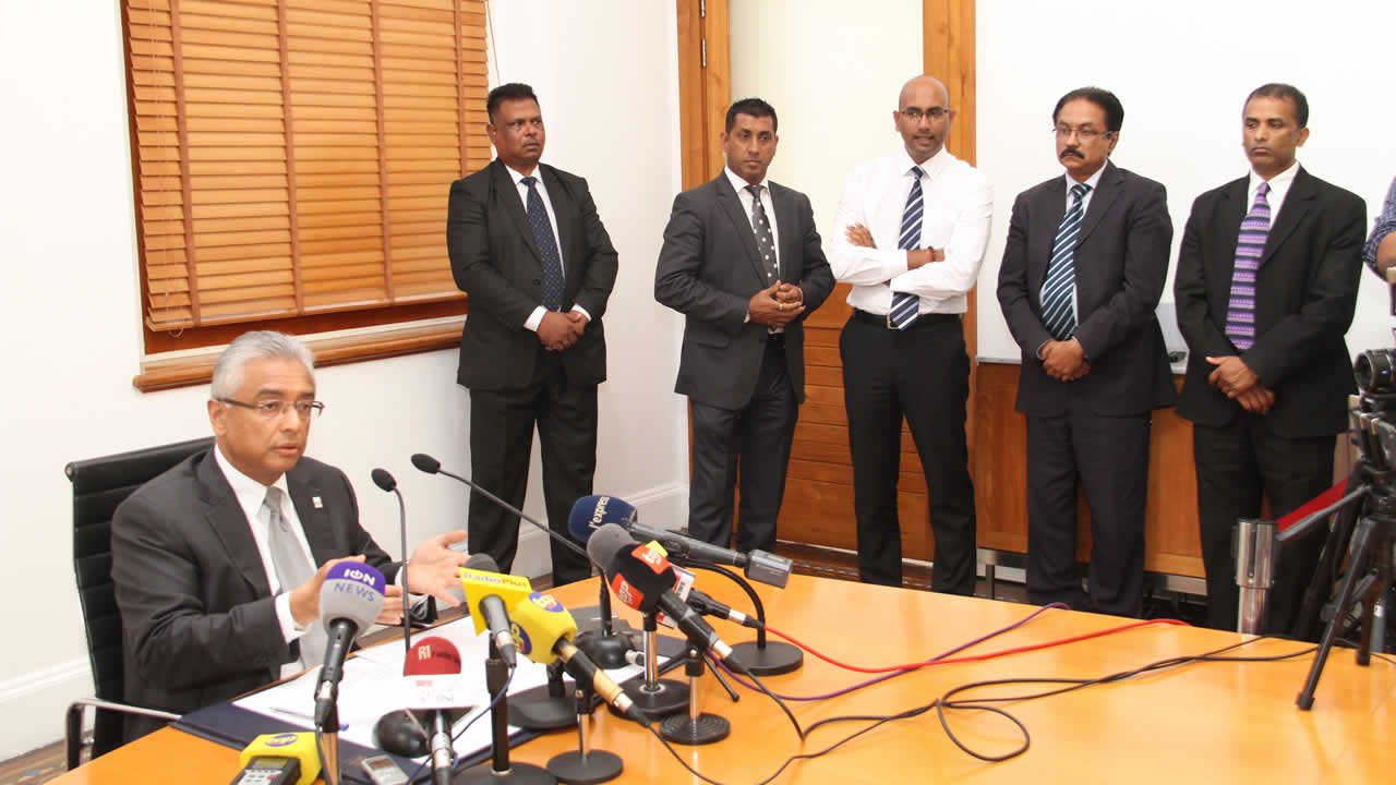 Le Premier ministre, Pravind Jugnauth