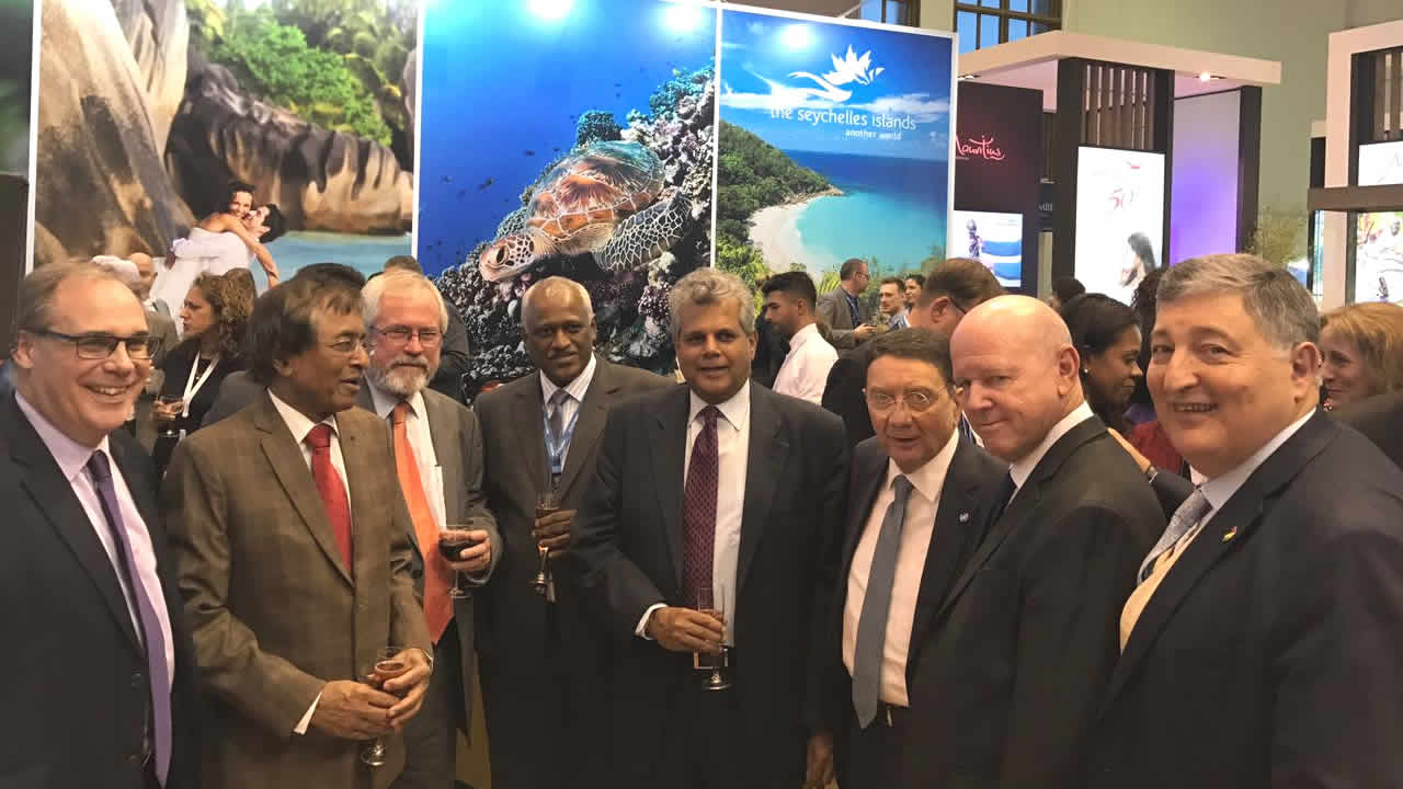 Au stand des Seychelles