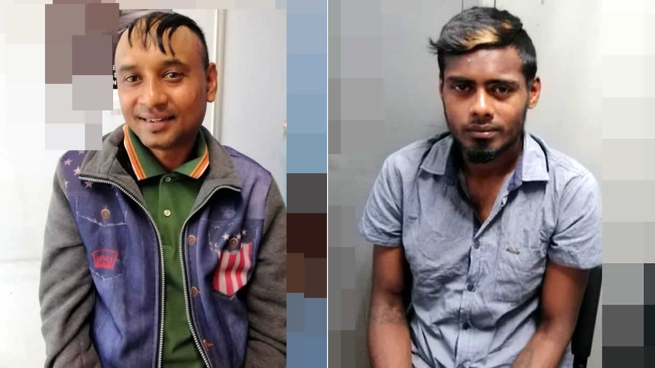 Aftar Mohun (à g.) et Vencatesh Ellapah Chetty.