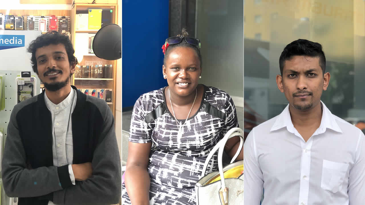 Muhammad Reeaz Torabally, Sandra Humbert et Yeshen Cooshan.