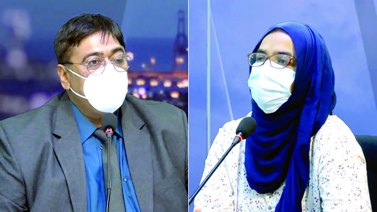 Dr Ashwamed Dinassing et Dr Kursheed Meethoo-Badulla.
