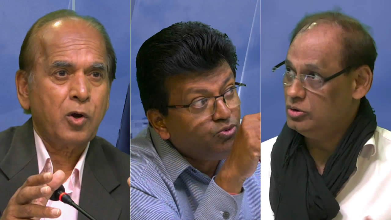 Madun Dulloo, Pradeep Jeeha et Mahen Seeruttun.