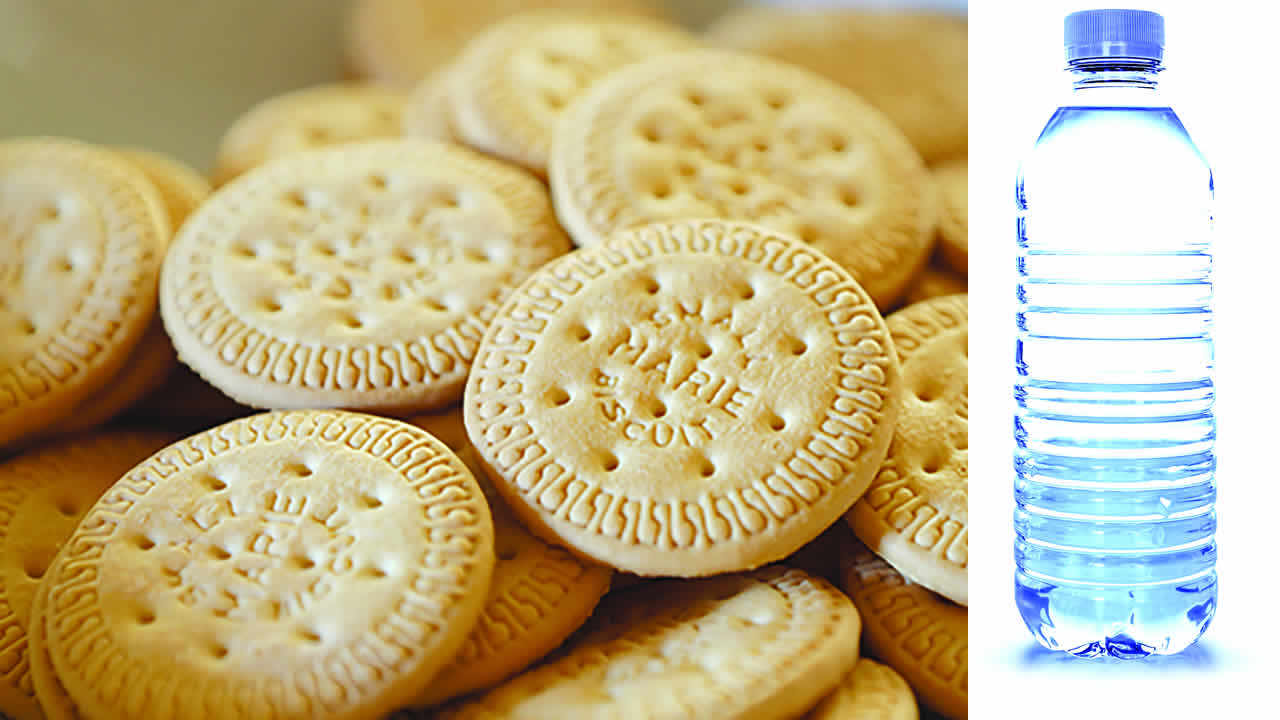 Biscuit and water
