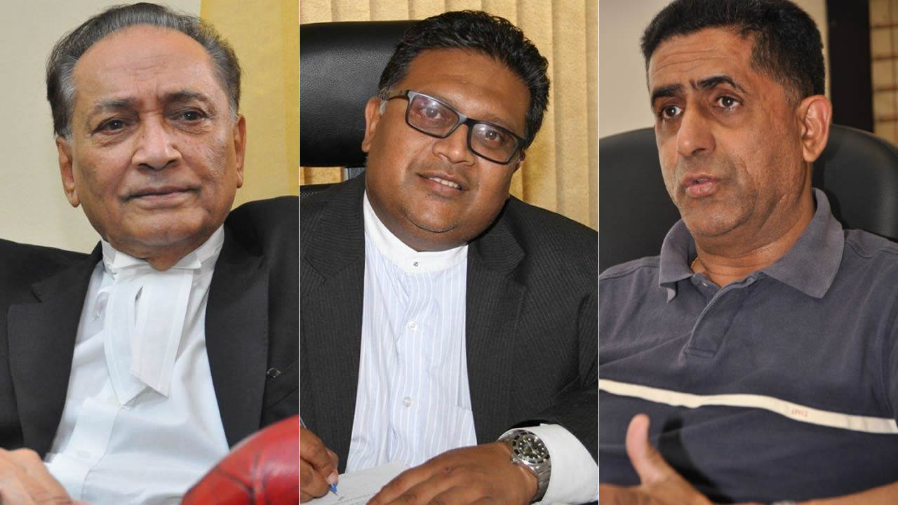 Me Yousuf Mohamed, Me Neil Pillay et Me Rishi Pursem