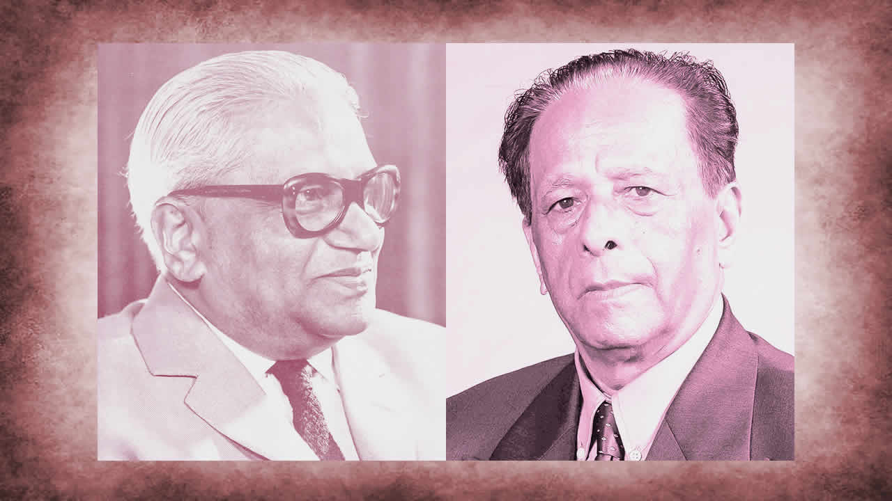 Sir Seewoosagur Ramgoolam et Sir Anerood Jugnauth.