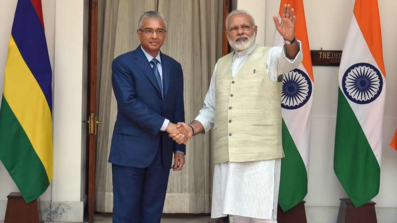 Pravind Jugnauth en Inde