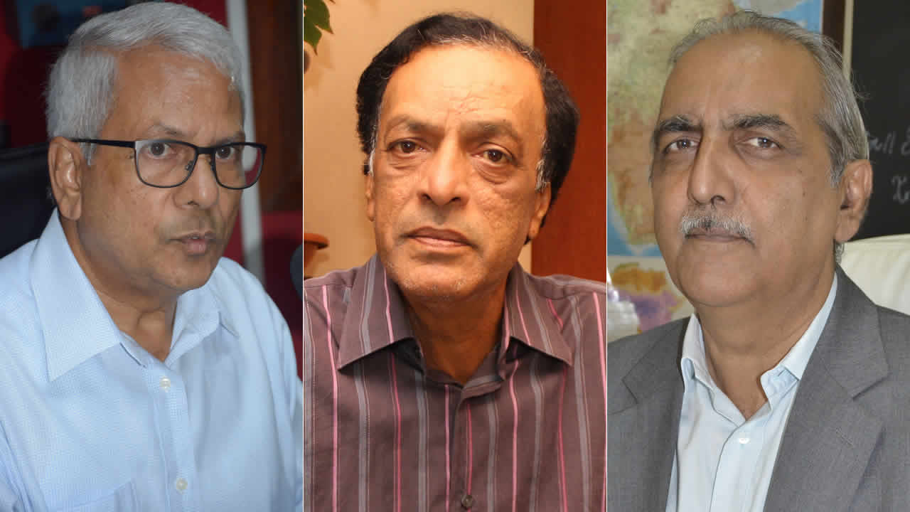 Dan Maraye, Pramode Jaddoo et Rajiv Servansingh.