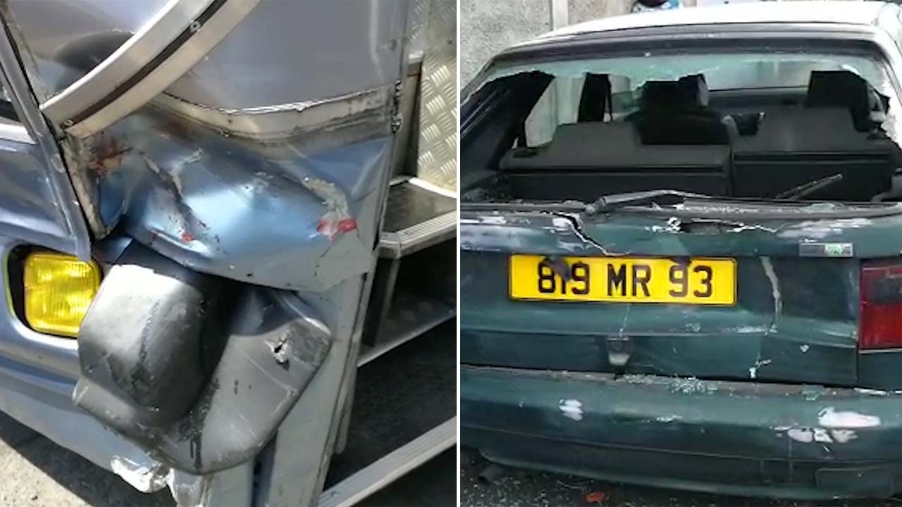 Sortie de route d’un bus  à Vallée-Pitot