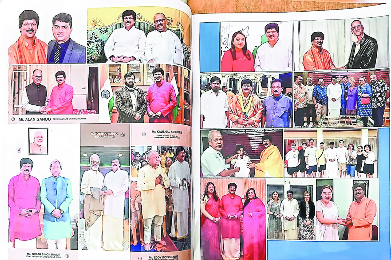 Au fil de ses voyages, le Dr Kutty a croisé de nombreuses personnalités, dont l’ancien ministre Alan Ganoo.