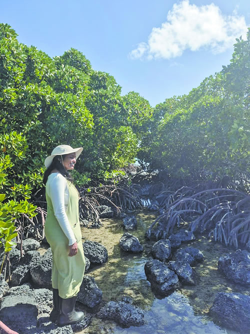 La jeune femme se dit alarmée par la raréfaction des poissons dans la mer.
