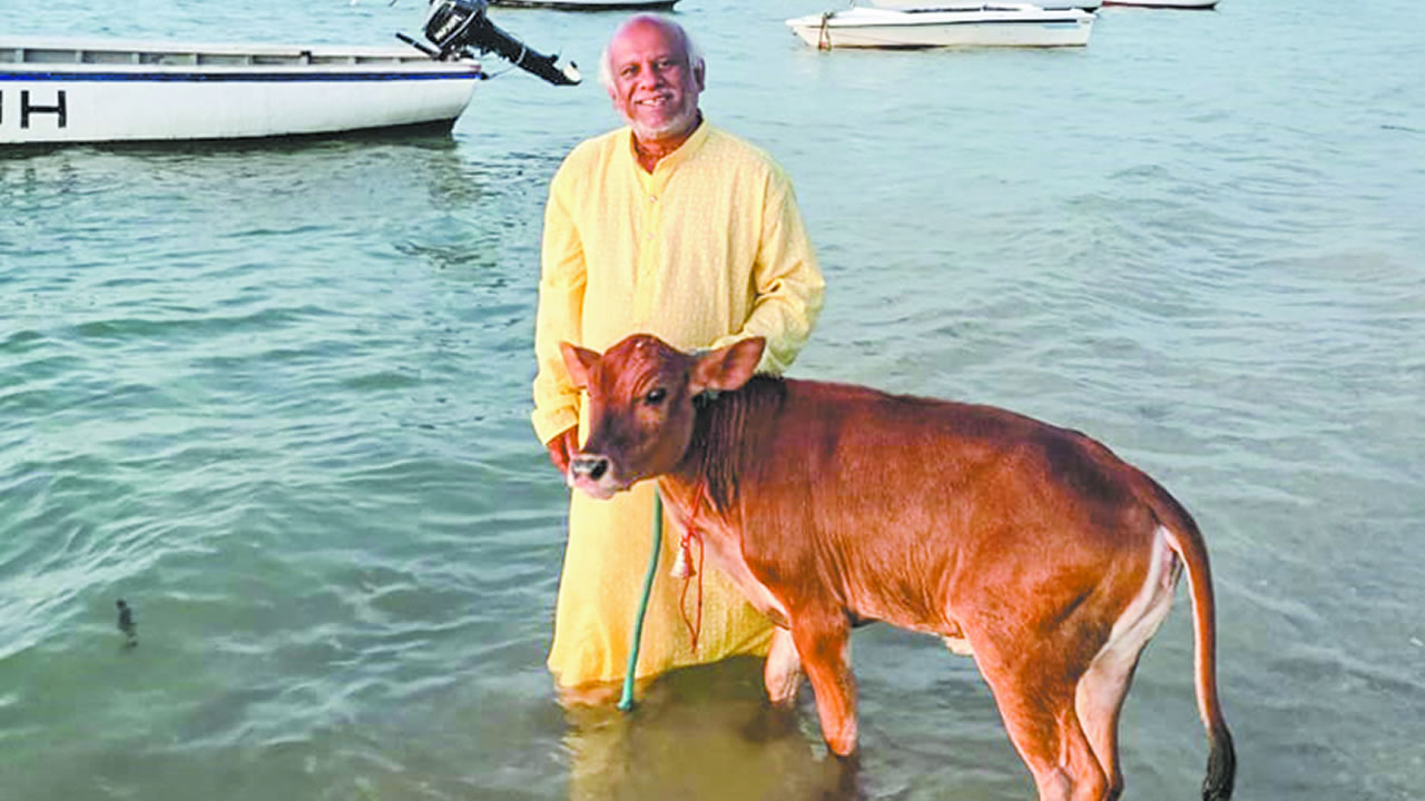 Il arrive qu’il aille à la plage avec ses animaux, véritables petits qu’il chérit.