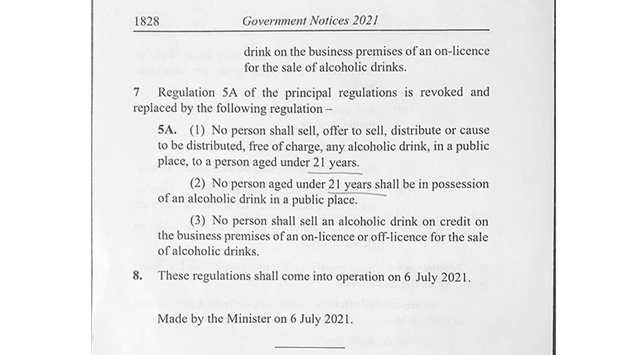 La version des nouveaux règlements comprenant les erreurs qui avait été « gazetted ».