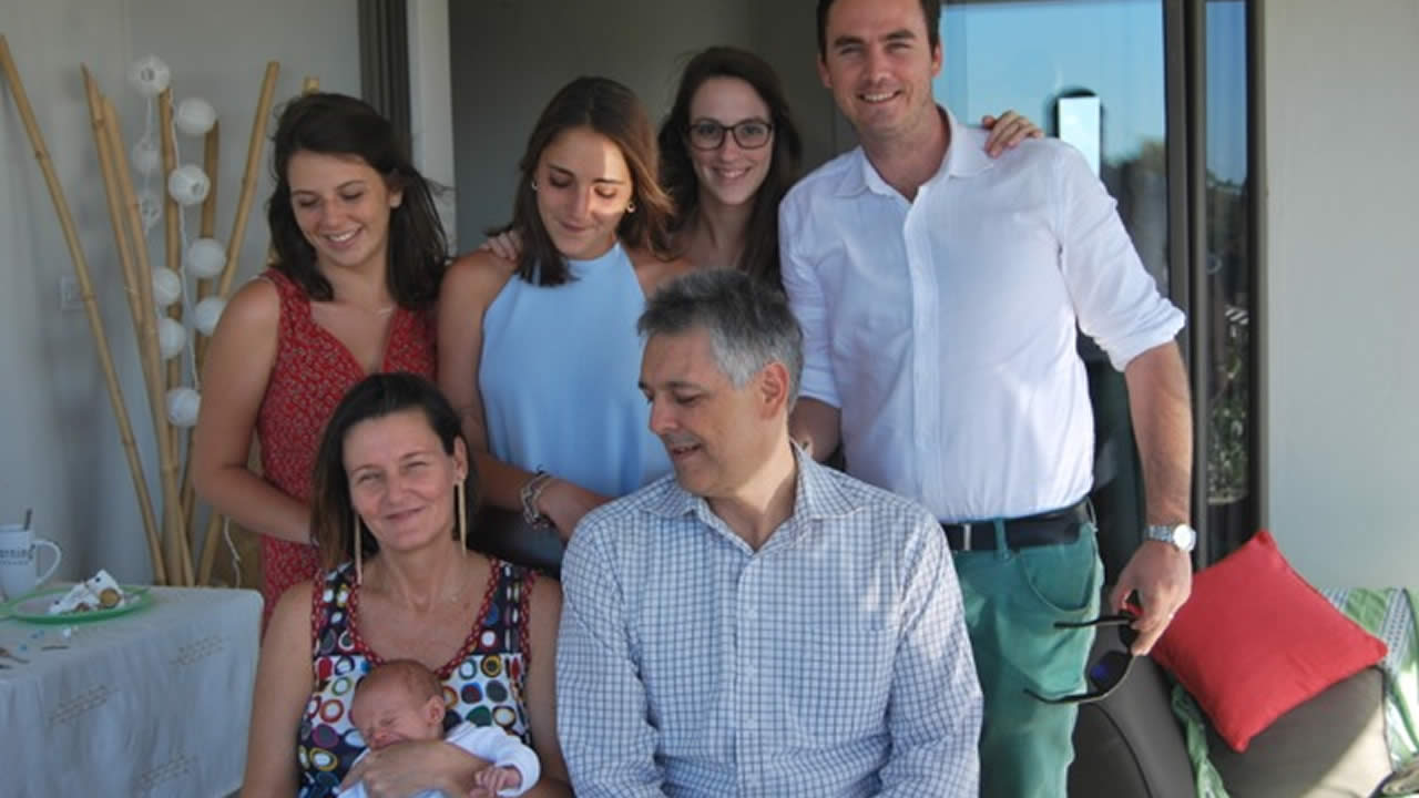 Sandra O’Reilly, entourée de sa famille. 