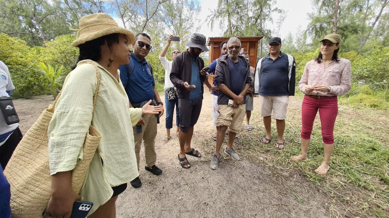 Joanna Bérenger s’adressant aux parties prenantes.
