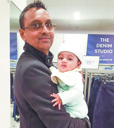 Ravi Rutnah est le père comblé de Ravish, 6 ans et demi, et Ravisha, 2 ans.