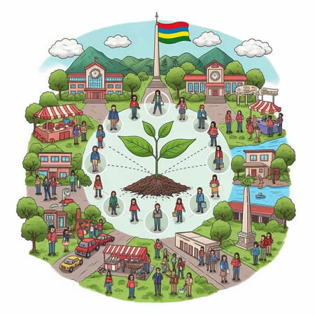 Image montrant l’engagement attendu des élèves dans leur quartier, un des objectifs de la nouvelle matière. 