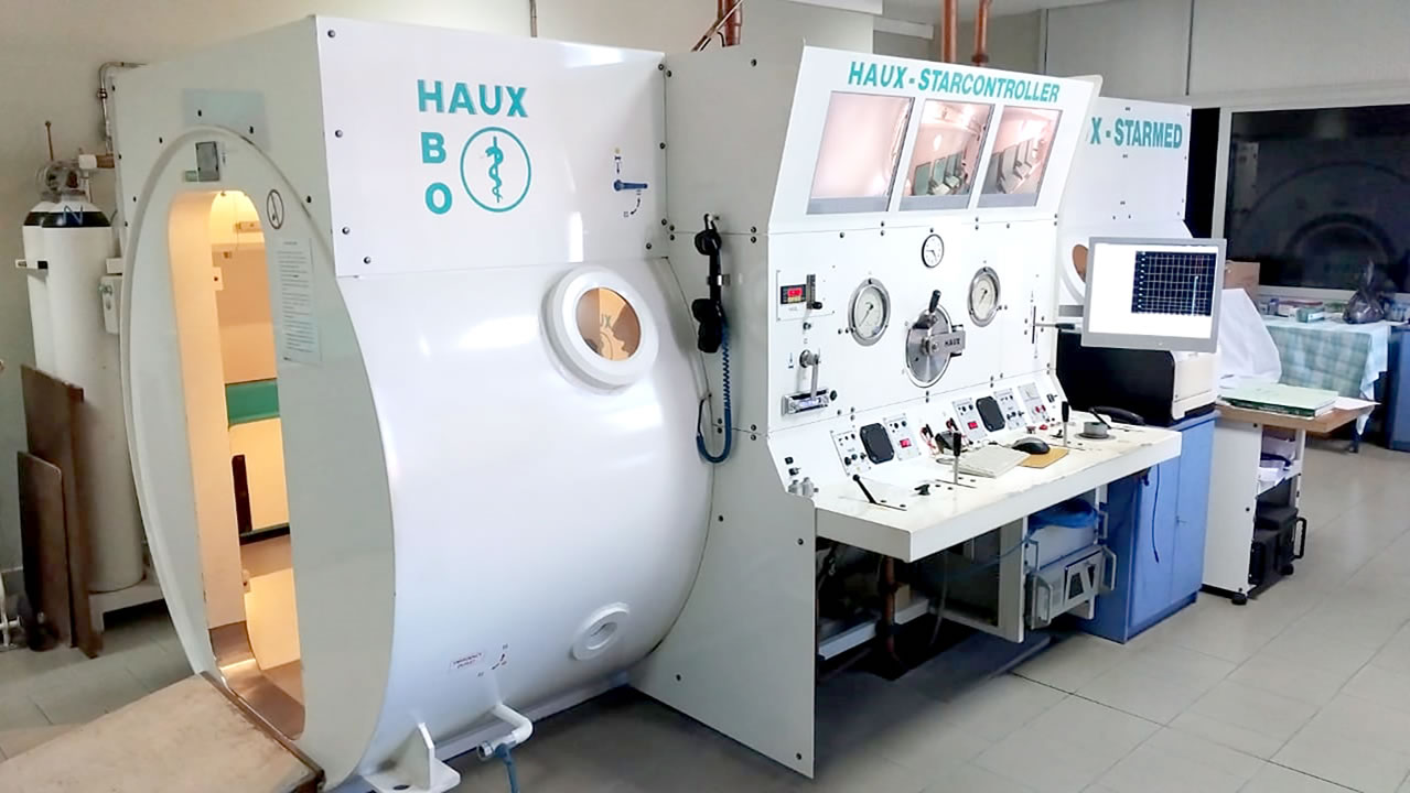 Le caisson peut accommoder jusqu’à sept personnes à la fois.