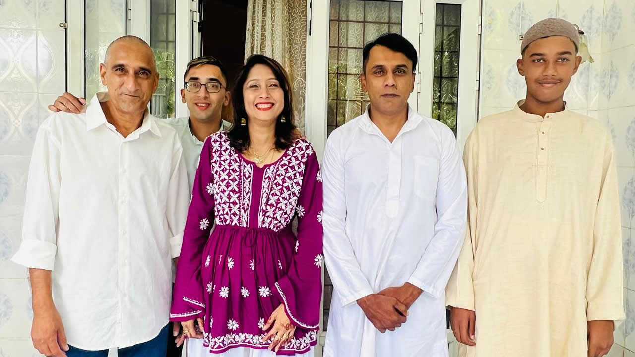 Zahir Sayed Ackbar et sa famille. 