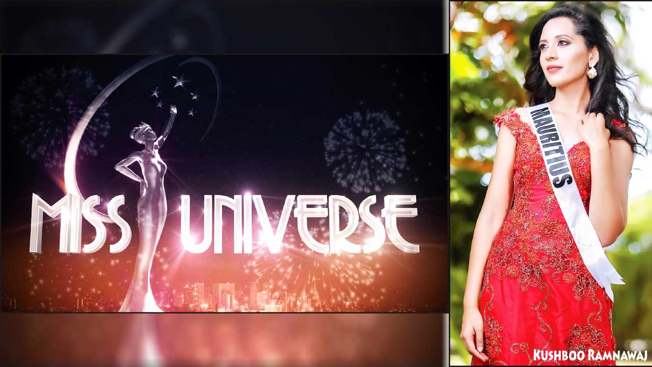 Kushboo Ramnawaj at the 65th Miss Universe Pageant