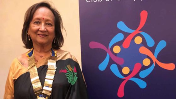 Manda Boolell, première femme présidente du Rotary Club de Curepipe