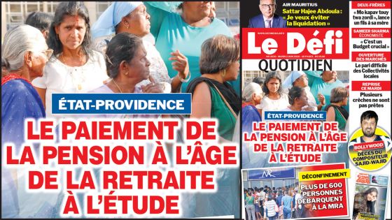 Voici la Une du Defi Quotidien de ce mardi 02 juin 2020