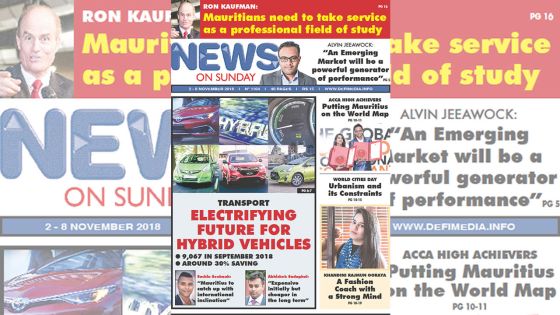 Voici la Une du News on Sunday de ce vendredi 02 Novembre 2018