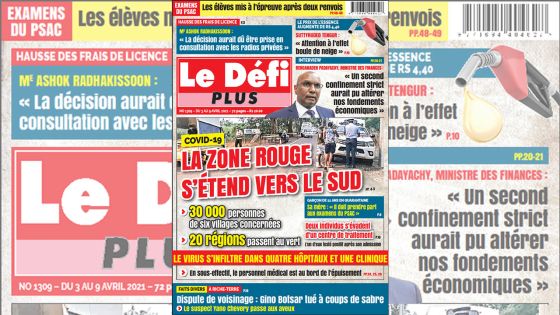 Voici la Une du Défi Plus de ce samedi 03 avril 2021
