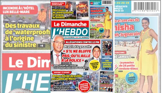 Voici la Une de Le Dimanche/L'Hebdo de ce dimanche 03  Juillet 2022