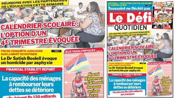 Voici la Une du Défi Quotidien de ce vendredi 03 Septembre 2021