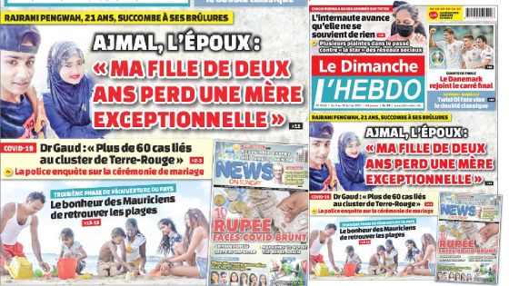Voici la Une de Le Dimanche/L'Hebdo de ce dimanche 04 Juillet 2021