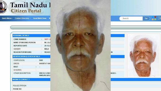 En visite à Chennai en Inde : Liladhur Ramdhun porté disparu depuis le 28 décembre