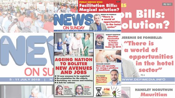 Voici la Une de News on Sunday de ce Vendredi 05 Juillet 2019