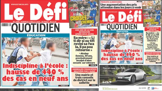 Voici la une du Défi Quotidien de ce Vendredi 05 Juillet 2024