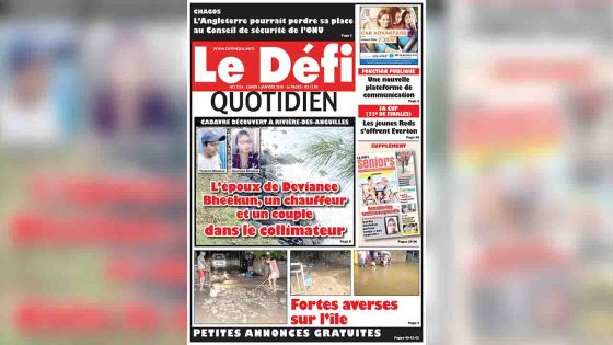 Voici la Une du Défi Quotidien de ce lundi 06 janvier 2020