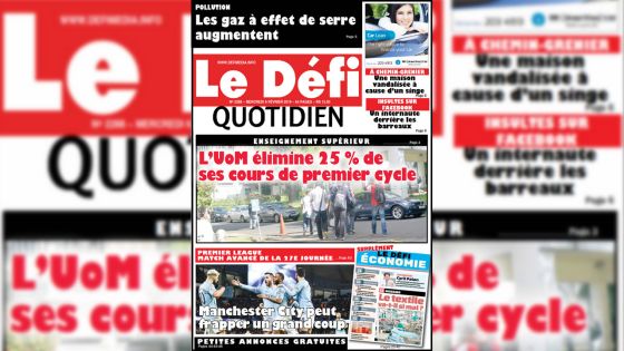 Voici la Une du Defi Quotidien de ce mercredi 06 Février 2019