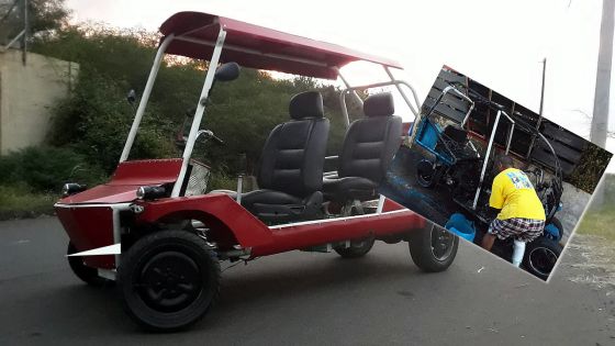 Il ne recule pas devant les épreuves : handicapé après un accident de travail, il fabrique un véhicule pour ses déplacements