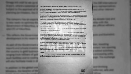 Projets : Omega Ark voulait investir dans le commerce de l’or