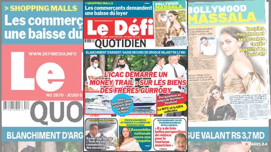 Voici la Une du Défi Quotidien de ce jeudi 06 mai 2021